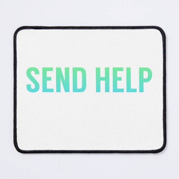 Item preview, Send Help Typography In Green and Blue Gradient designed and sold by tinyteacups.