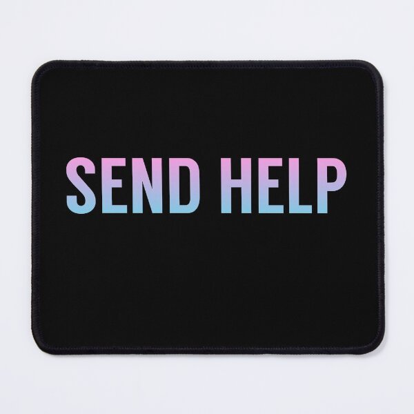 Item preview, Send Help Typography In Pink and Blue Gradient designed and sold by tinyteacups.
