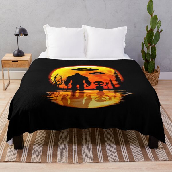 Item preview, Bigfoot Alien UFO Orange Moon Gift Halloween Day, Thanksgiving, Christmas Day designed and sold by KlausHenrich.