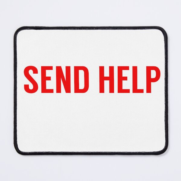 Item preview, Send Help Typography In Red designed and sold by tinyteacups.