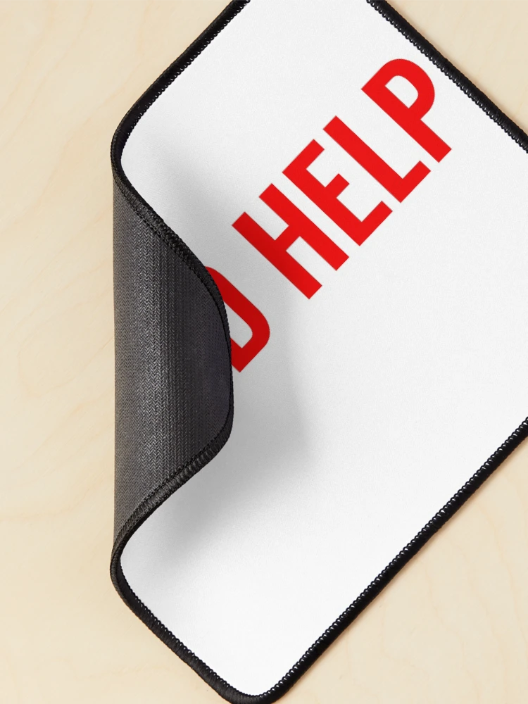 Thumbnail 2 of 5, Mouse Pad, Send Help Typography In Red designed and sold by tinyteacups.