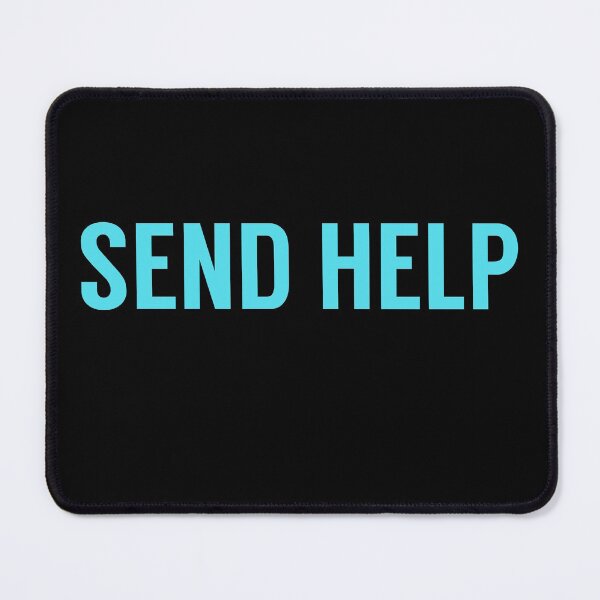 Item preview, Send Help Typography In Blue designed and sold by tinyteacups.