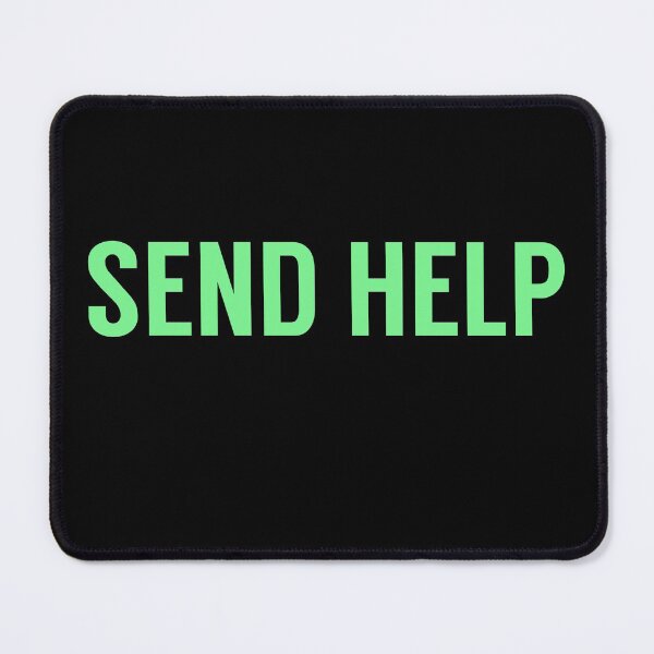 Item preview, Send Help Typography In Green designed and sold by tinyteacups.