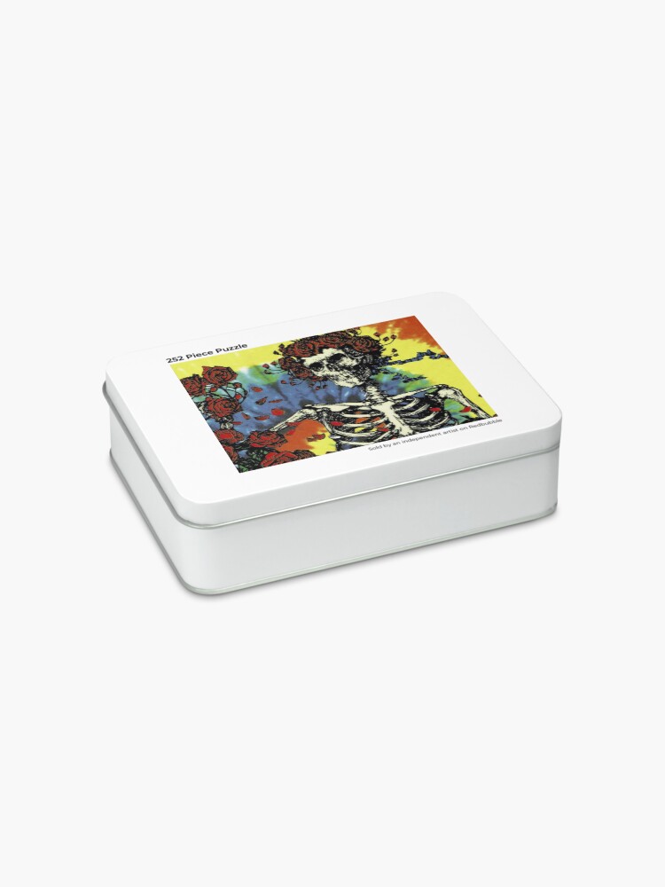 Alternate view of Tie Dye Skeleton Roses Jigsaw Puzzle