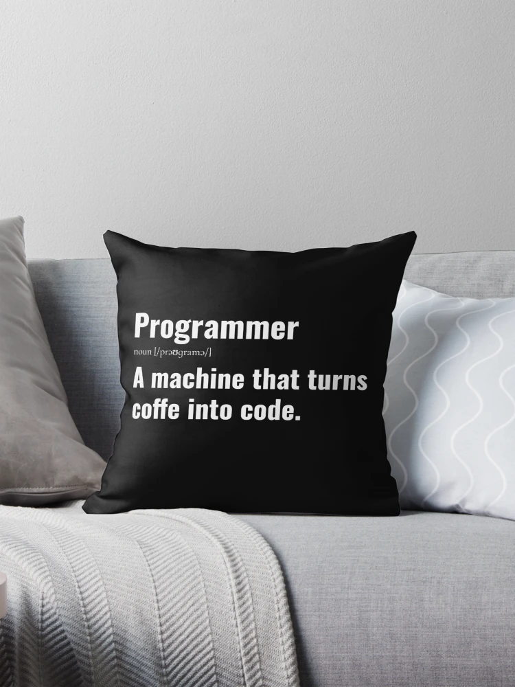 Thumbnail 1 of 4, Pillow, Computer Geek Programmer Definition designed and sold by ComputerGeeksTs.