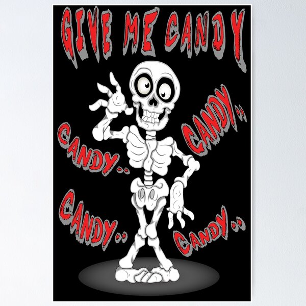 Item preview, Give Me Candy Red Tipografía de Halloween designed and sold by aventi24.