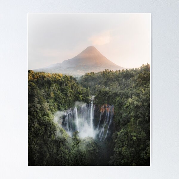 Item preview, Mount Bromo Tumpak Sewu Waterfalls in Indonesia  designed and sold by Hues of Zen.