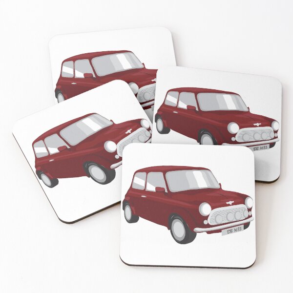 Item preview, Mini Austin Classic Car The Vintage car, Gift for Vintage car Lover, Illustration Red Car 1  designed and sold by BlareBlare.