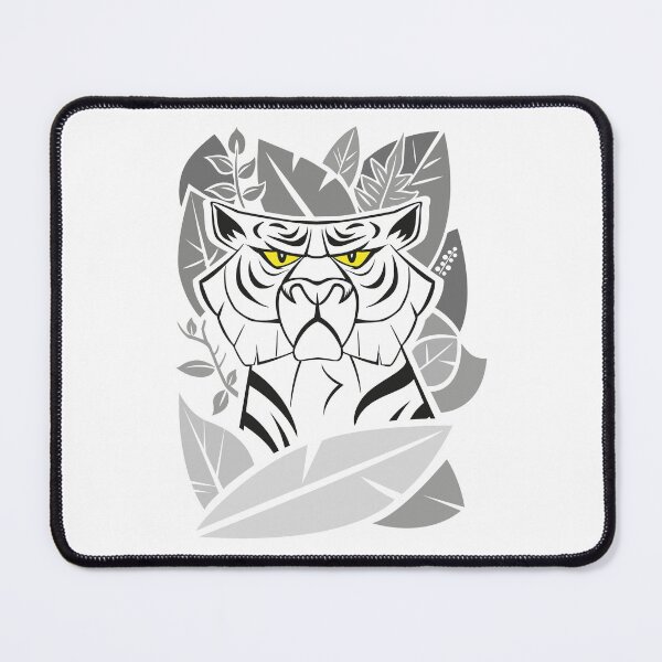 Item preview, Nature fauna, illustration of a wild tiger animal, black in white. Ideal for educational and informational materials designed and sold by LucianoCosmo.