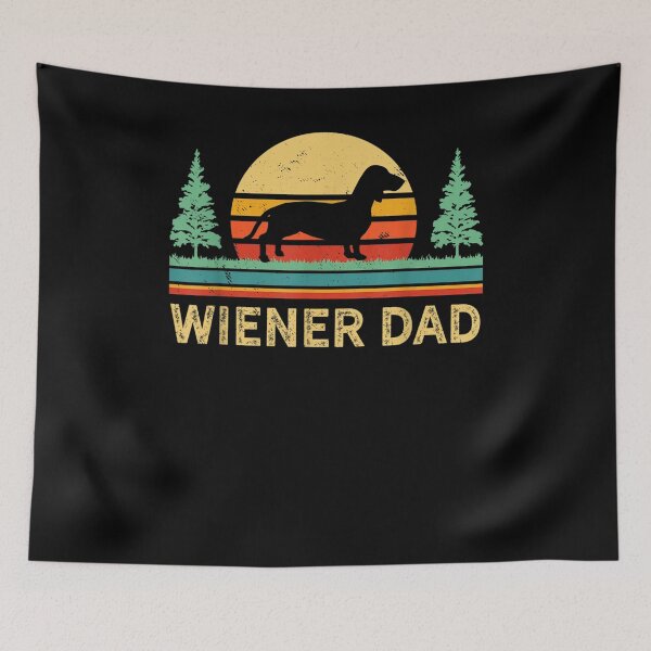 Item preview, Cute Retro Wiener Dog Dad Gift Father Dachsund Pet Weiner  designed and sold by janetconnie8l.