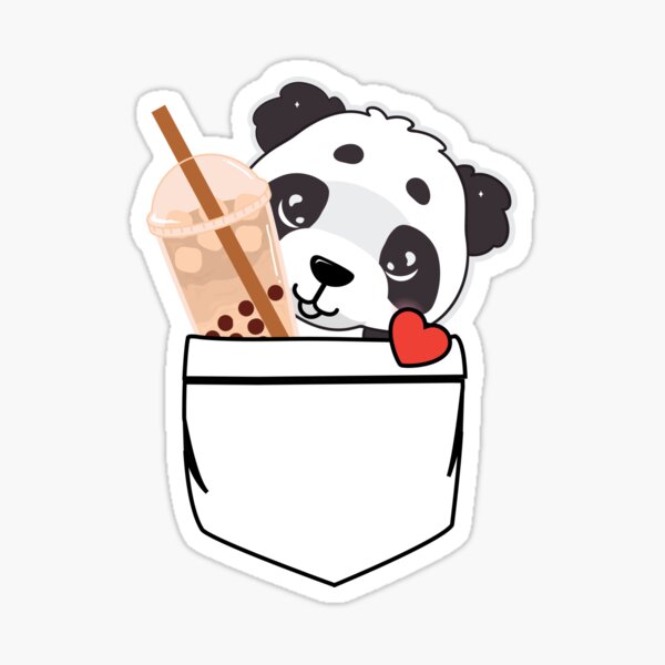 Kawaii Panda Boba Milk Tea' Poster, picture, metal print, paint by  AestheticAlex