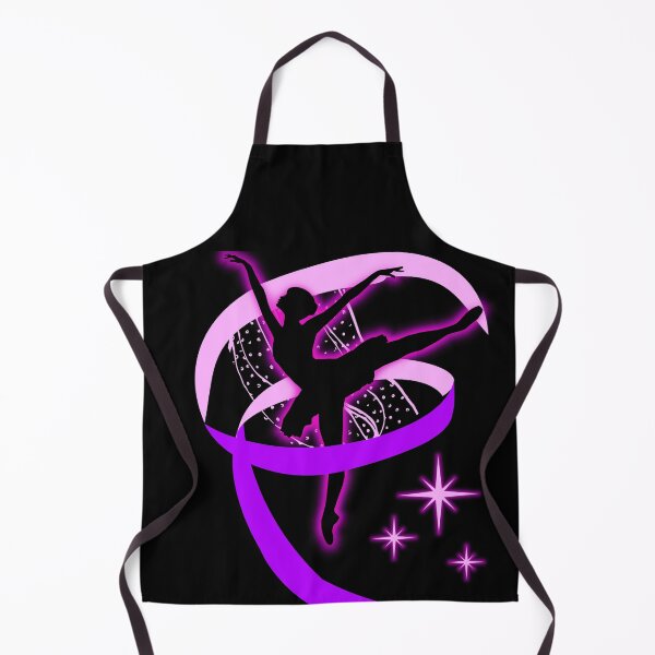 Item preview, Ballerina On Pointe Silhouette Pink and Purple Ribbons Stars designed and sold by Brasilia.