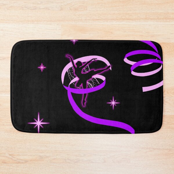 Item preview, Ballerina On Pointe Silhouette Pink and Purple Ribbons Stars designed and sold by Brasilia.