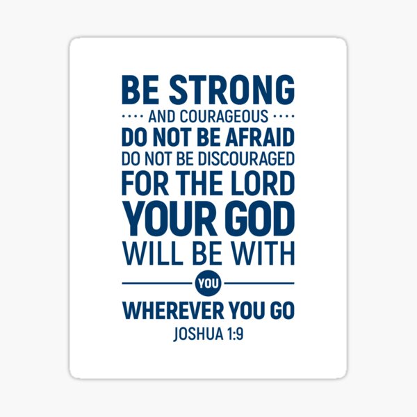 Item preview, Be Strong And Courageous, Joshua 1:9, Bible Verse, Kids Room Decor, Scripture Wall Art designed and sold by aenaonartwork.