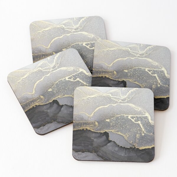 Item preview, Elegant black gold marble ink abstract painting  designed and sold by PurityPublishin.