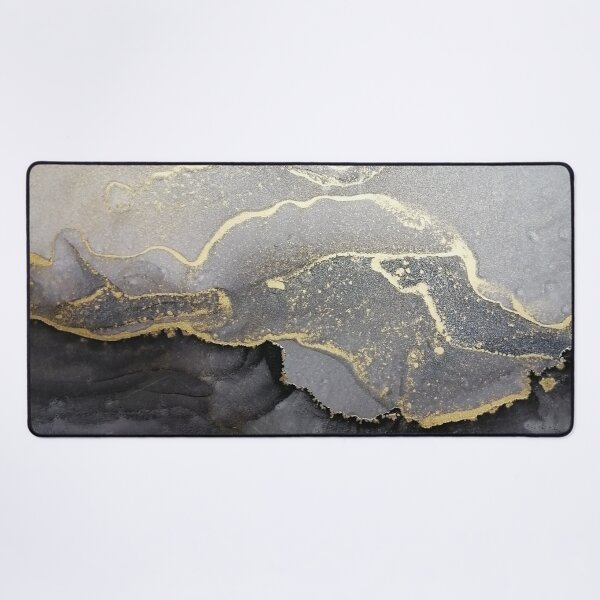 Item preview, Elegant black gold marble ink abstract painting  designed and sold by PurityPublishin.