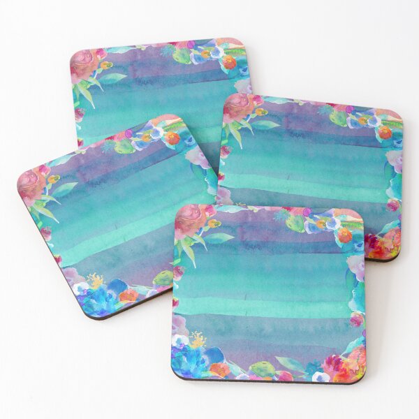 Item preview, Multicolored watercolor flowers designed and sold by romanideco.