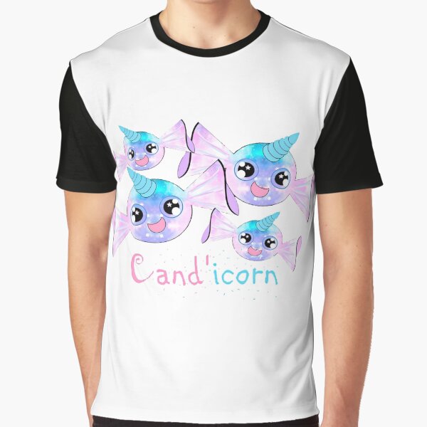 Cand'icorn - Kawaii Candy Unicorn Graphic T-Shirt