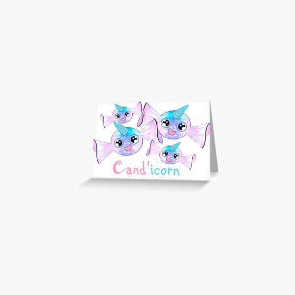 Cand'icorn - Kawaii Candy Unicorn Greeting Card
