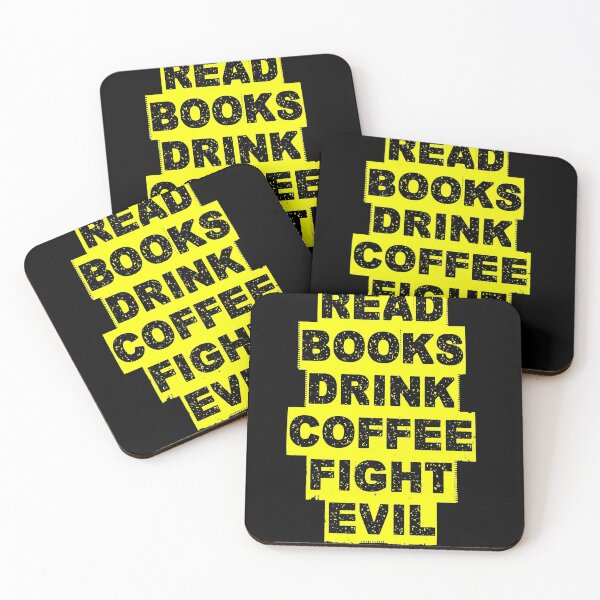 Item preview, Read books drink coffee fight evil 6 designed and sold by Nikmay Design.