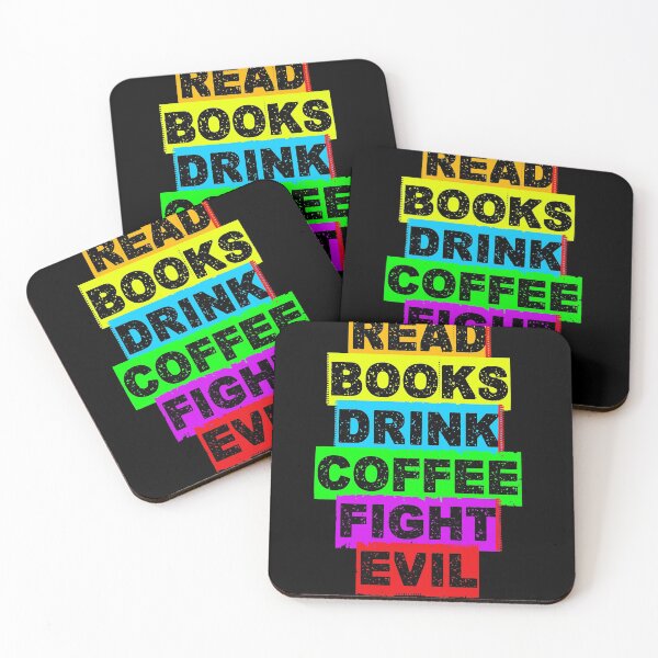 Item preview, Read books drink coffee fight evil 7 designed and sold by Nikmay Design.