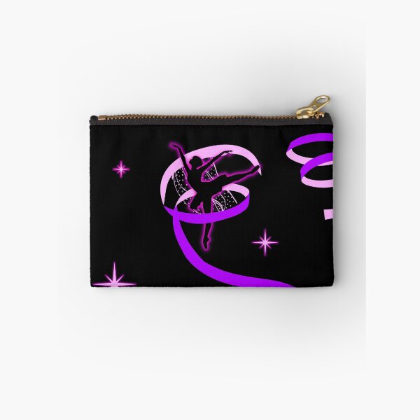 Item preview, Ballerina On Pointe Silhouette Pink and Purple Ribbons Stars designed and sold by Brasilia.