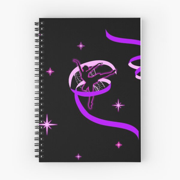 Item preview, Ballerina On Pointe Silhouette Pink and Purple Ribbons Stars designed and sold by Brasilia.