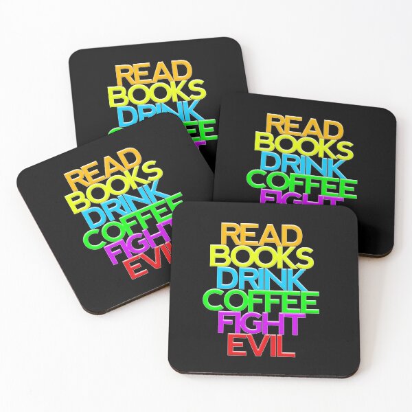 Item preview, Read books drink coffee fight evil 9 designed and sold by Nikmay Design.