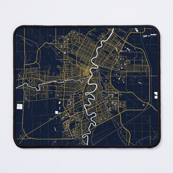 Item preview, Winnipeg City Map of Manitoba, Canada - Gold Art Deco designed and sold by deMAP.