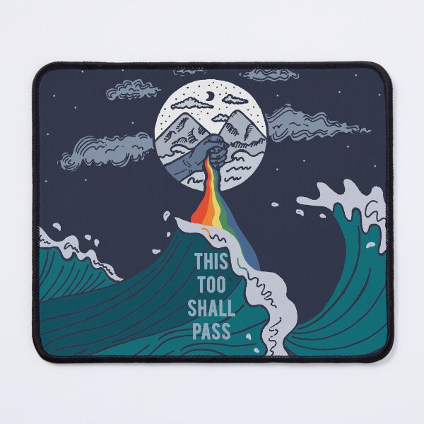 Item preview, This Too Shall Pass Ocean Surf Rainbow designed and sold by bittergodart.