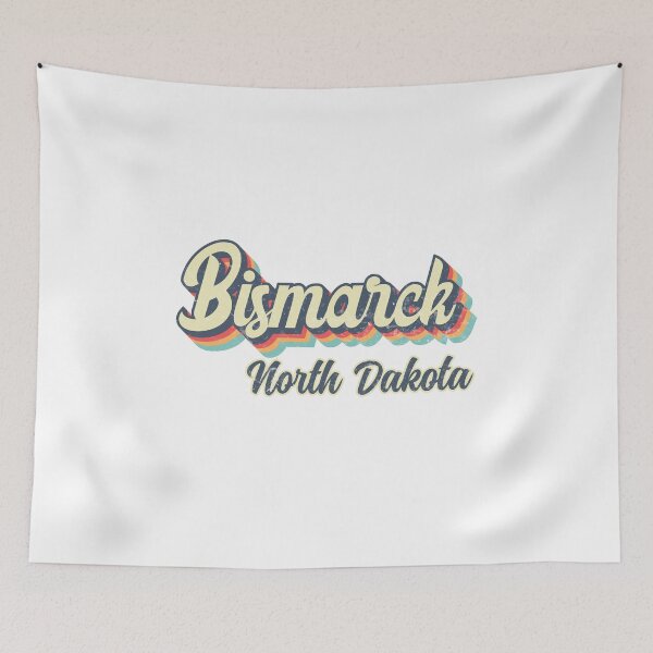 Item preview, Bismarck City North Dakota Retro Vintage 70s rainbow designed and sold by Teelogic.