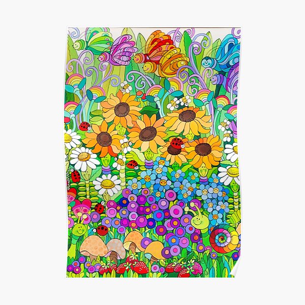 Ladybug Garden II Poster