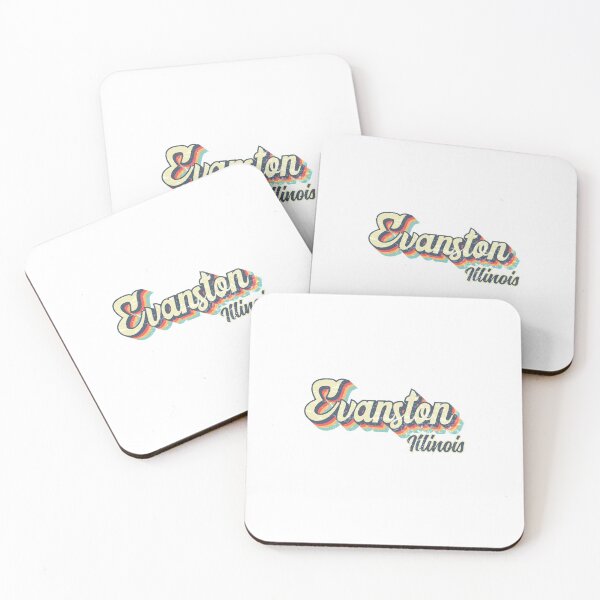 Item preview, Evanston City Illinois Retro Vintage 70s rainbow designed and sold by Teelogic.
