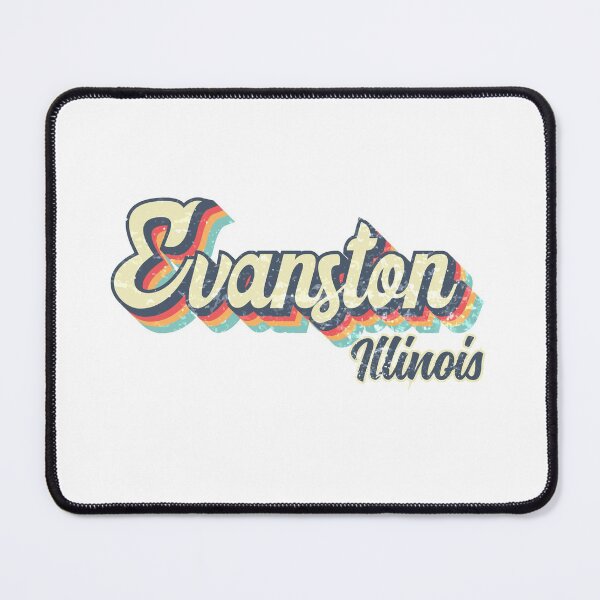 Item preview, Evanston City Illinois Retro Vintage 70s rainbow designed and sold by Teelogic.