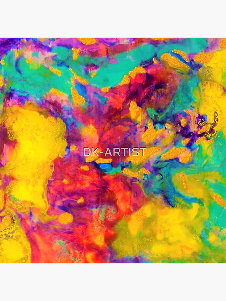 "GOLDEN GLITTER Abstract ArtDesign" Sticker by DKARTIST Redbubble