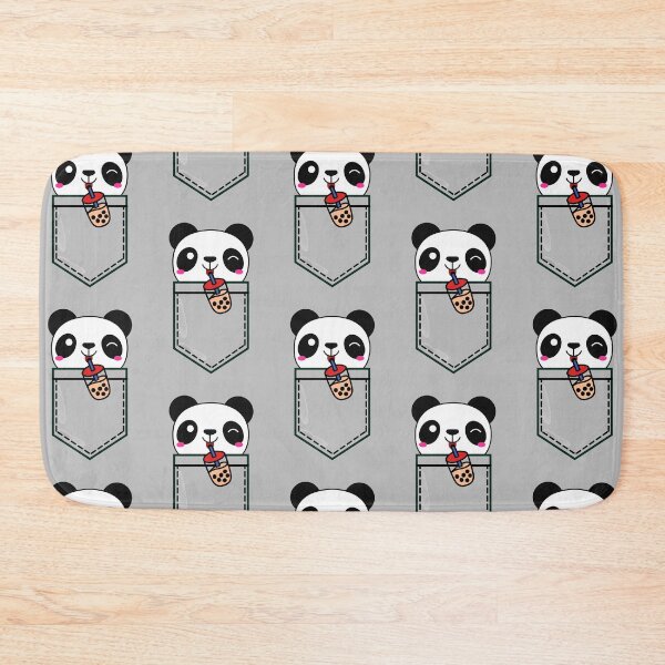 Item preview, Kawaii Cute Adorable Winking Pocket Bubble Tea Panda designed and sold by Onewivnacher.