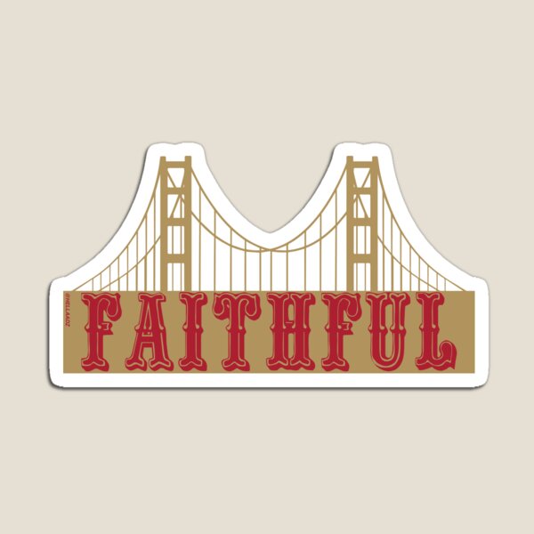 San Francisco 49ers Letter Monogram Golden Gate Bridge logo Type Die-cut  MAGNET