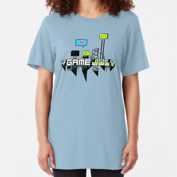 Kikkerstein Game Jolt Logo Slim Fit T-Shirt
