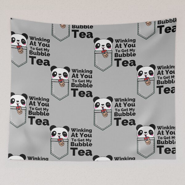 Item preview, Winking At You To Get My Bubble Tea Pocket Panda designed and sold by Onewivnacher.