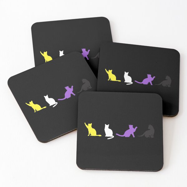 Item preview, Non Binary Cats. Nonbinary Pride designed and sold by Subtle Pride Shop.