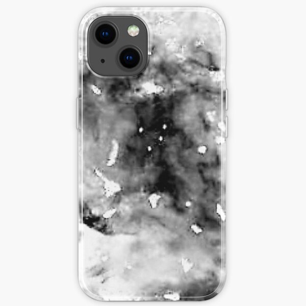 AQUAMARINE #2 - Abstract Art Design (B&W) - scroll down iPhone Soft Case