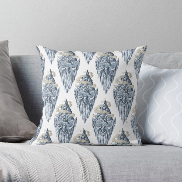 Old Man Winter Throw Pillow