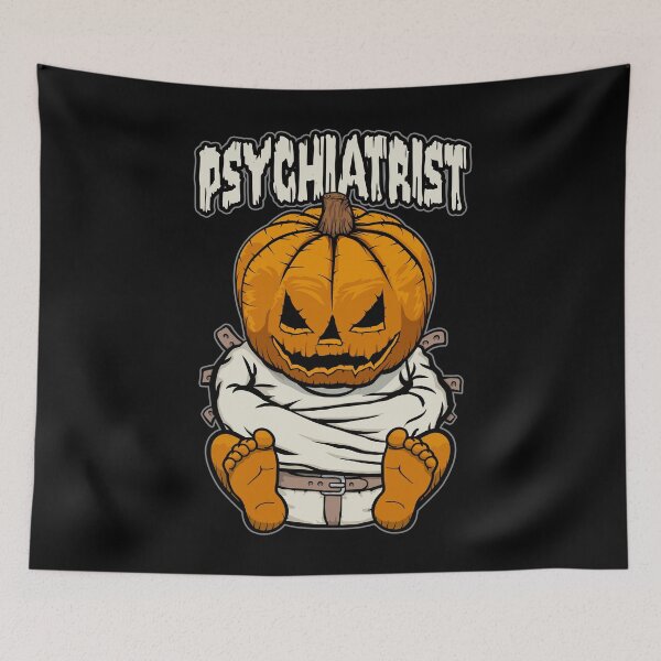 Item preview, Psychiatrist Psychiatry Crazy Halloween Pumpkin designed and sold by GrandeDuc.