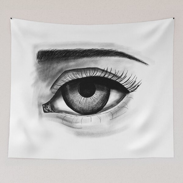 Item preview, Charcoal eye, black and white designed and sold by -Lily-Anne-.