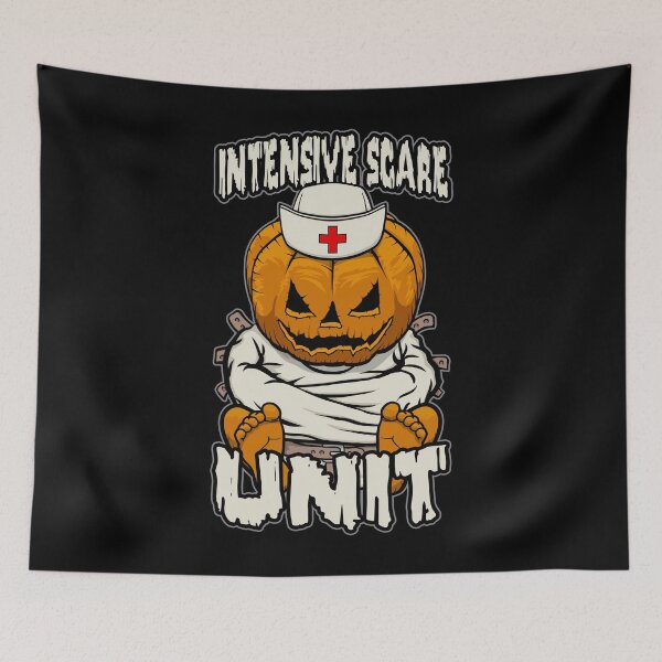 Item preview, Intensive Scare Unit ICU Nurse Crazy Halloween Pumpkin designed and sold by GrandeDuc.
