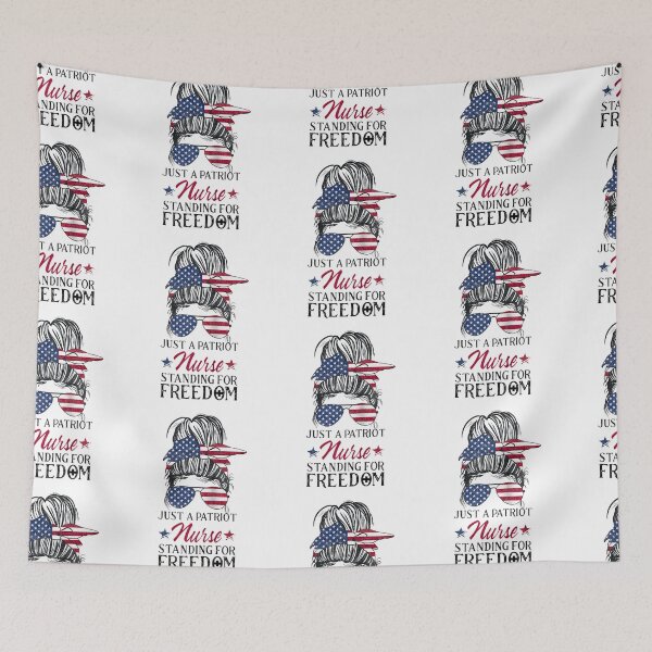 Item preview, Nurses for Medical Freedom - Patriotic Nurse Raglan Baseball designed and sold by lydiamoranart.