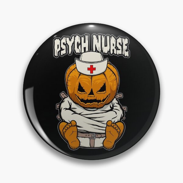 Item preview, Psych Psychiatric Nurse Crazy Halloween Pumpkin designed and sold by GrandeDuc.
