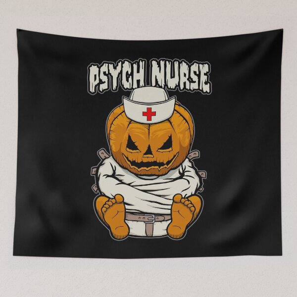 Item preview, Psych Psychiatric Nurse Crazy Halloween Pumpkin designed and sold by GrandeDuc.