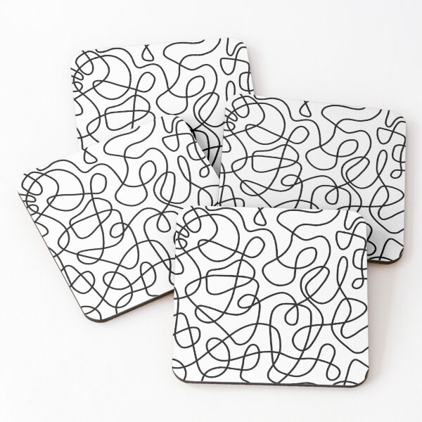 Item preview, Doodle Lines | Black + Cream designed and sold by GreysPosy.