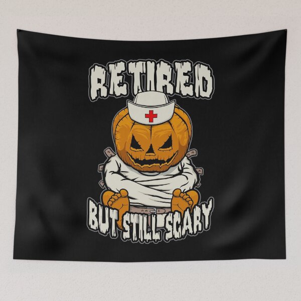 Item preview, Retired But Still Scary Nurse Crazy Halloween Pumpkin designed and sold by GrandeDuc.